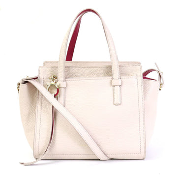 SALVATORE FERRAGAMO Handbag Crossbody Shoulder Bag Leather Light Pink Beige x Magenta Women's