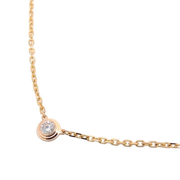 CARTIER XS Diamant Leger Diamond Women's Necklace B7224516 750 Pink Gold