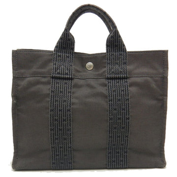 HERMES Ale Line Tote PM Bag Polyester Gray 251149