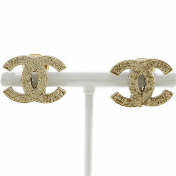 CHANEL here mark earrings gold plated 06P ladies