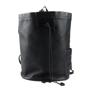 LOUIS VUITTON Chalk Backpack Monogram Shadow Rucksack/Daypack M44614 Leather Black