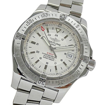 Breitling Colt A17380 watch men's date automatic winding AT stainless steel SS silver OH???polished