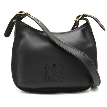 LOEWE Sophia Anagram shoulder bag leather black dark brown tea 312.75.H80