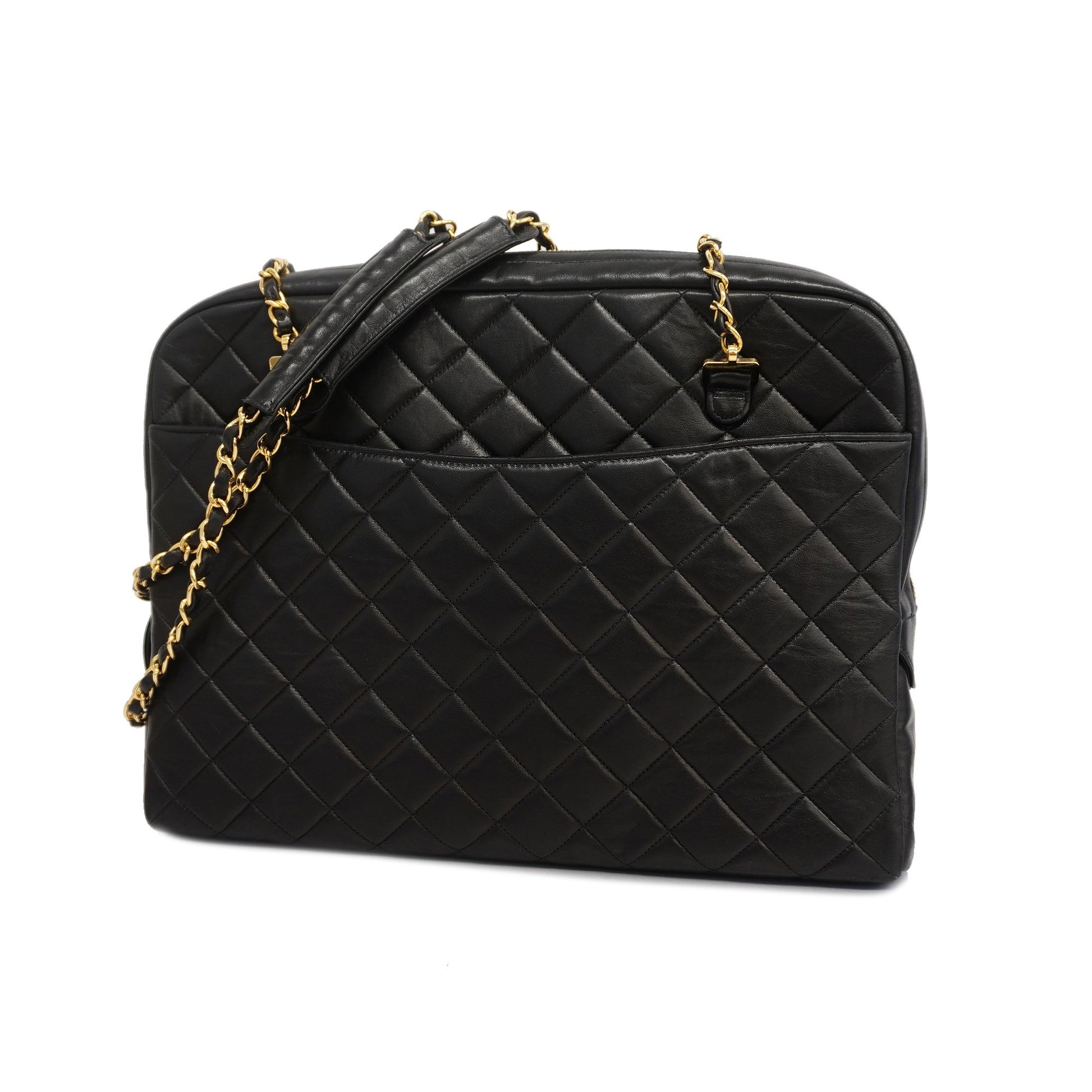 Vintage Chanel Black Chanel Matelasse Shoulder Bag