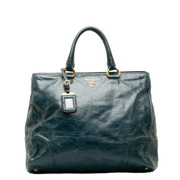 PRADA handbag BN2325 blue leather ladies