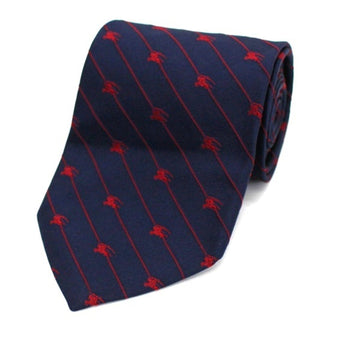 BURBERRY silk tie navy striped pattern  men's