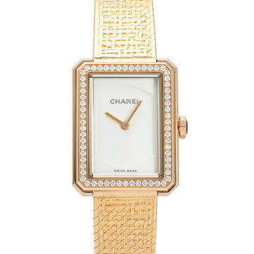 CHANEL Boyfriend Tweed H4881 Opal White Dial Watch Ladies