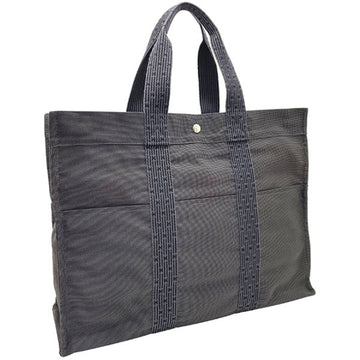 Hermes Tote Bag Yale Line GM Nylon Canvas Gray HERMES Handbag Shoulder Men's Women's Unisex