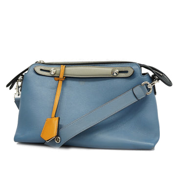 FENDIAuth  By The Way 2WAY Bag Women's Leather Handbag,Shoulder Bag Blue,Gray