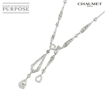 CHAUMET Josephine Diamond Necklace 42cm K18 WG White Gold 750 JOSEPHINE