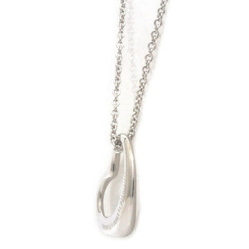 TIFFANY Open Heart Necklace Silver Elsa Peretti Ag 925 &Co. 15mm Women's