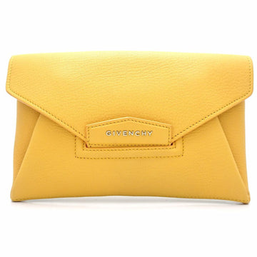 GIVENCHY Second bag clutch leather yellow 350893