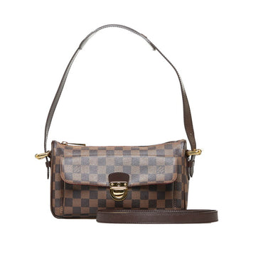 LOUIS VUITTON Damier Ravello GM Handbag Shoulder Bag N60006 Brown PVC Leather Women's