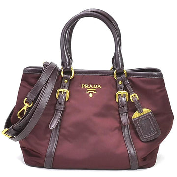 PRADA City Calf Large Double Bag Talco 1204572