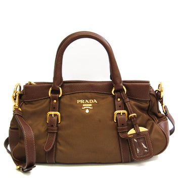 PRADA Women's Nylon Leather Handbag, Shoulder Bag