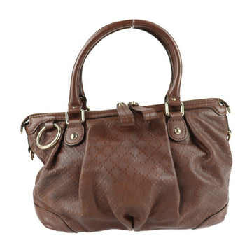 GUCCI Suki Diamante handbag 247902 leather brown gold metal fittings 2WAY shoulder bag