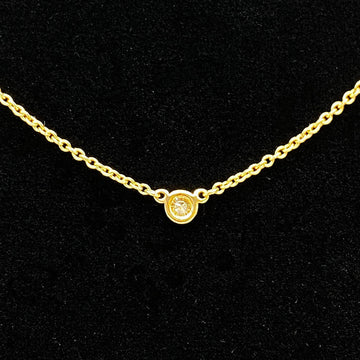TIFFANY&Co.  Necklace Visor Yard 1PD YG 750 Diamond Single Gold Color Accessory Women's USED
