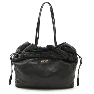 PRADA NAPPA ANTIQUE shoulder bag tote Nappa leather NERO black BN1757