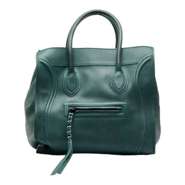 CELINE Luggage Phantom Tote Bag Handbag Green Leather Ladies