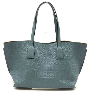 LOEWE Tote Bag Repeat Anagram Blue Leather