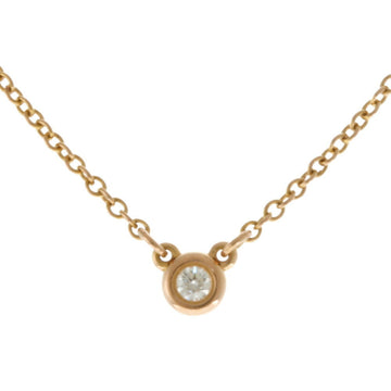 TIFFANY & Co. Visor yard necklace 18k gold K18 pink diamond ladies