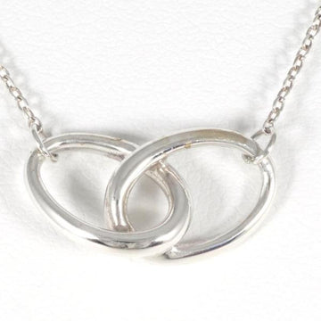 TIFFANY double loop silver necklace total weight about 2.5g 45cm jewelry
