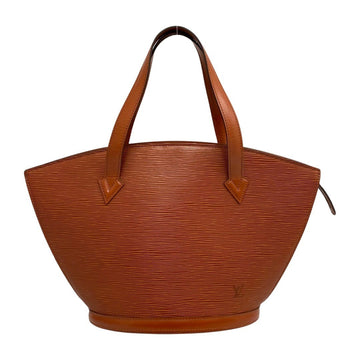 LOUIS VUITTON Saint-Jacques Logo Epi Leather Genuine Handbag Mini Tote Bag Kenya Brown