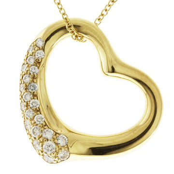 TIFFANY open heart necklace 18k gold K18 yellow diamond ladies &Co.