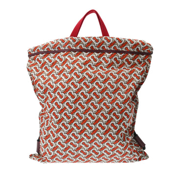 BURBERRY TB Pattern Orange/White 8010741 Women's Nylon Leather Bag