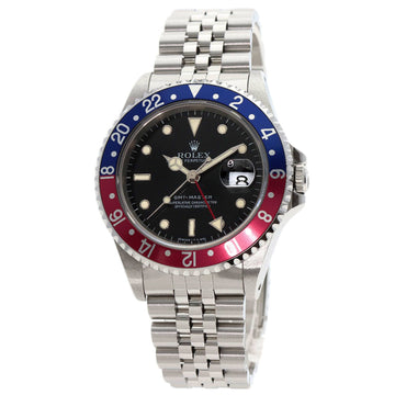 ROLEX 16700 GMT Master Blue Red Full Original Watch Stainless Steel SS Men's