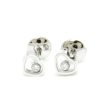 CHOPARD Happy Diamond 83A086 Diamond White Gold [18K] Stud Earrings Silver