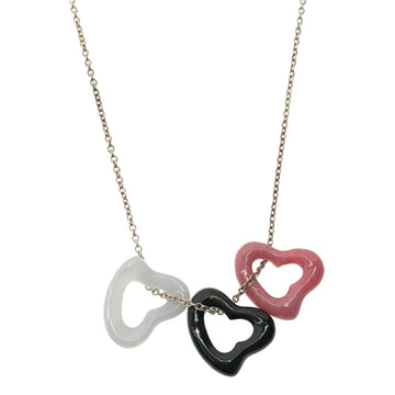 TIFFANY&Co.  Open Heart Necklace Color Stone 3P Accessories Clothing Women's