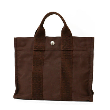 Hermes Handbag Aleline Tote PM Brown Women's Polyester
