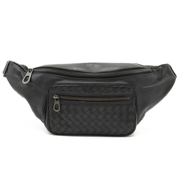 Bottega Veneta intrecciato body bag waist pouch leather black 222310