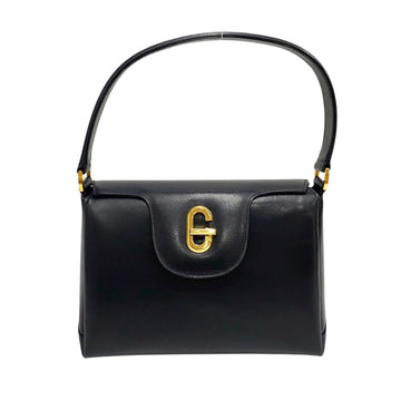 GUCCI Old  Vintage G Logo Turnlock Hardware Leather Genuine Handbag Mini Tote Bag