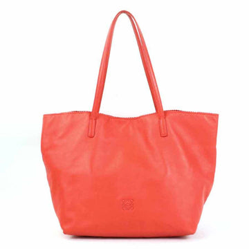 LOEWE shoulder bag tote anagram leather orange red ladies