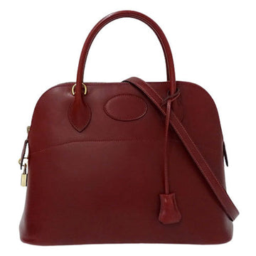 Hermes Bag Women's Handbag Shoulder 2way Bolide 31 Boxcalf Rouge Ash E Engraved Red