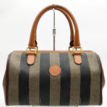 FENDI Pecan Boston Bag Handbag Travel Brown PVC Ladies Men's Fashion