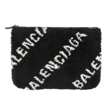 BALENCIAGA 594428 Men,Women Fur Clutch Bag Black,White