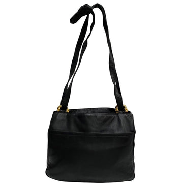 LOEWE Vintage Anagram Logo Nappa Leather Shoulder Bag Sacoche Crossbody Black