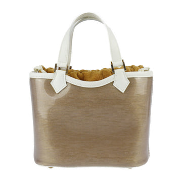 LOUIS VUITTON Mini Lagoon Bay Epi Plage Handbag M92473 PVC Leather Brown Series White Gold Metal Fittings