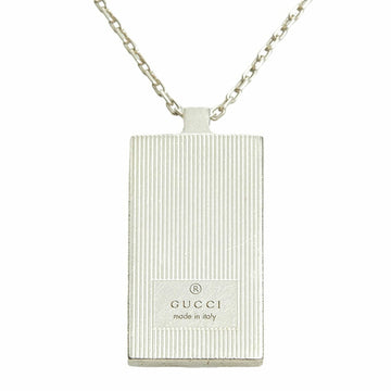 Gucci Plate Necklace Silver Metal Ladies GUCCI