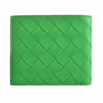 Bottega Veneta intrecciato leather folio wallet green