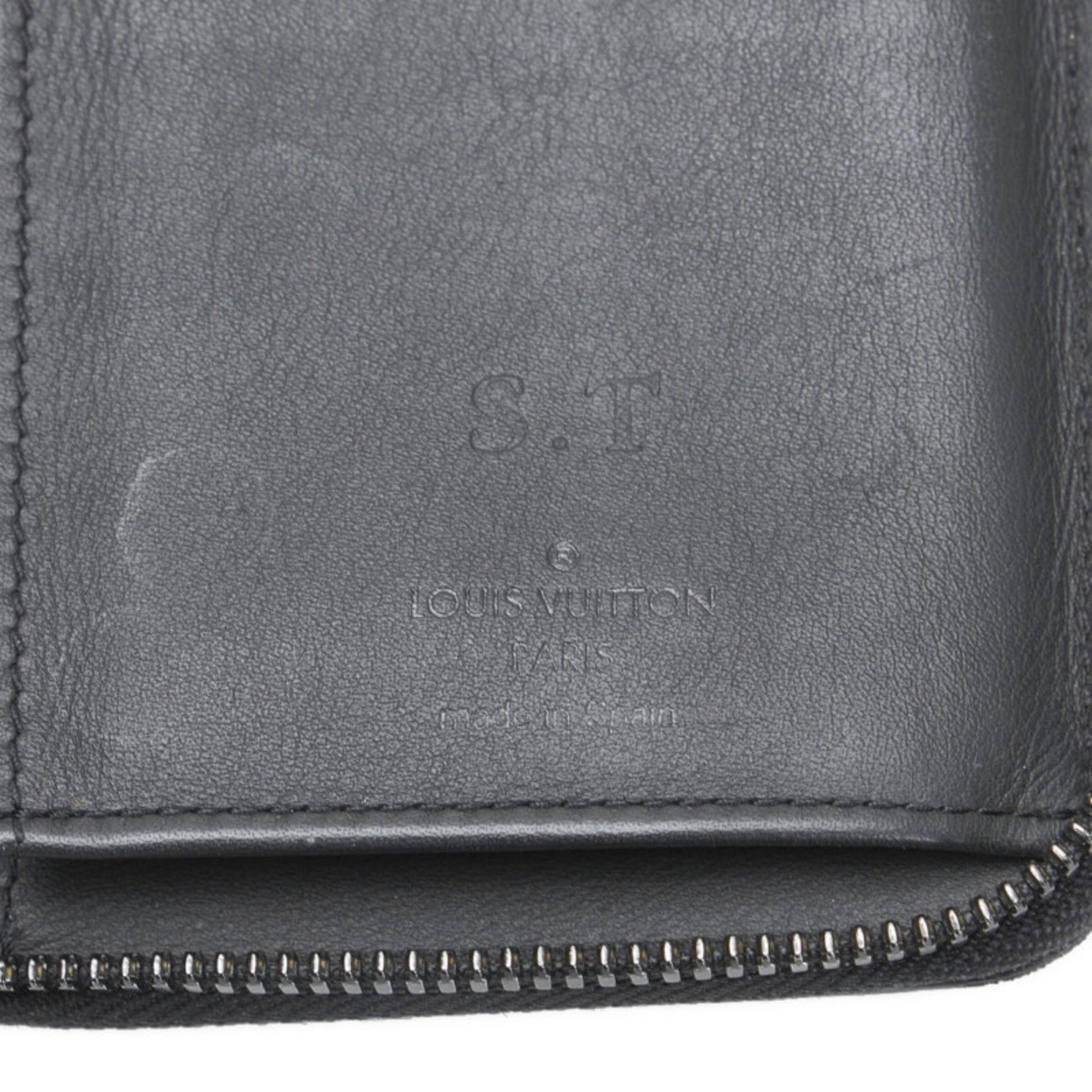 LOUIS VUITTON Zippy Wallet Vertical Monogram Shadow M62902 Leather Black  Noir
