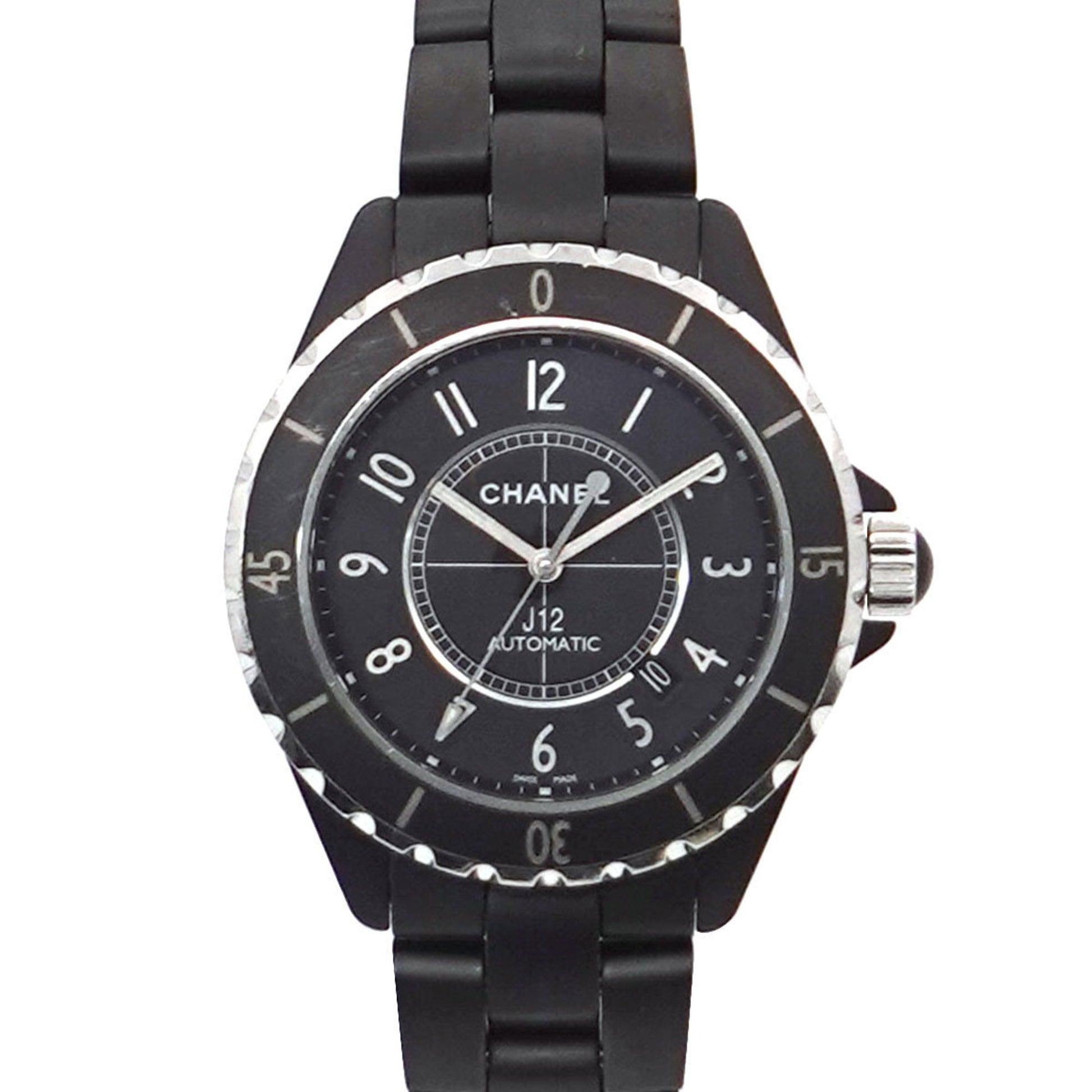 Chanel J12 42mm men's watch H3131 matte black ceramic date automatic s