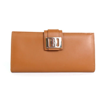 SALVATORE FERRAGAMO Bifold Long Wallet Leather Brown Unisex r9582k