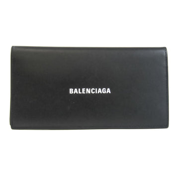 Balenciaga 594692 Men's Leather Long Wallet (bi-fold) Black