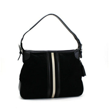 BALLYBarry One Shoulder Bag Suede x Leather Black  With Ladies