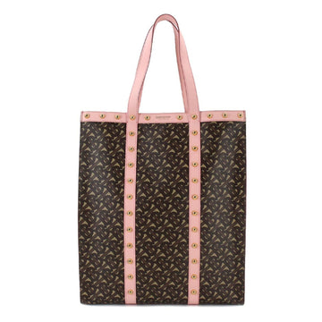 Burberry TB monogram tote bag PVC leather brown pink 8024557 Tote Bag