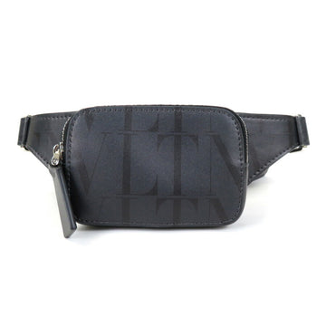 VALENTINO GARAVANI Garavani body bag pouch leather dark gray unisex